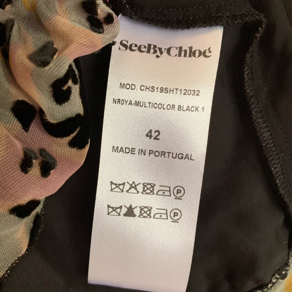 SOLD See by Chloe Paneled Devoré Silk Camisole - Picture 15 of 16